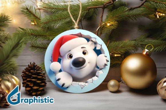 3D Polar Bear Ornament F 114 Illustrations
