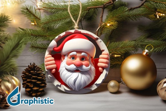 3D Santa Christmas Ornament Front 74 Illustrations Review