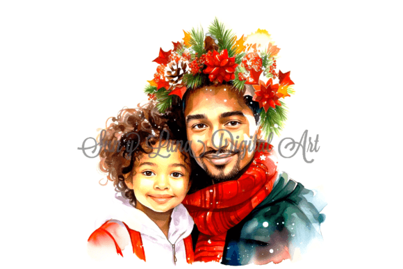Afro Latino Dad and Son Christmas Art: Illustrations Review
