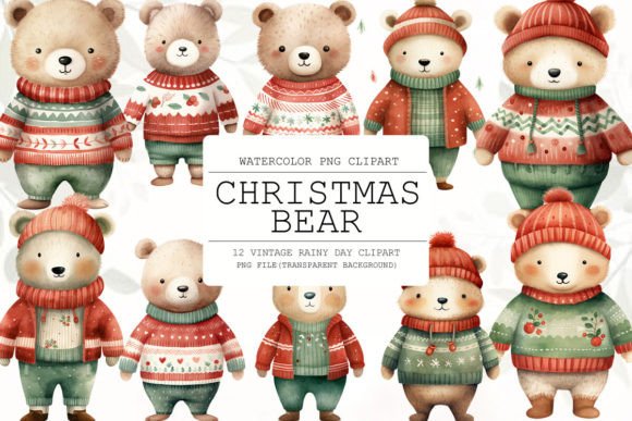 Christmas Bear Sublimation Clipart & Illustrations Review