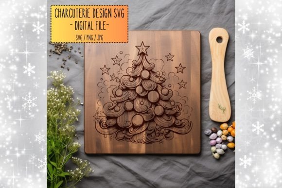 Christmas Tree Charcuterie SVG: Festive Illustrations