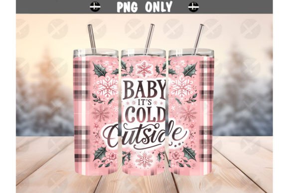 Christmas Tumbler Wraps: Cozy Illustrations