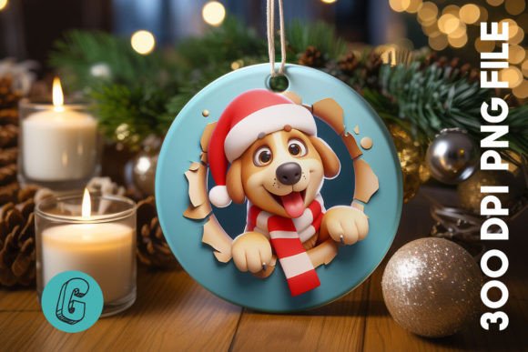 Cute Dog Christmas Ornament Front 30: A Designer’s Review of Festive Illustrations