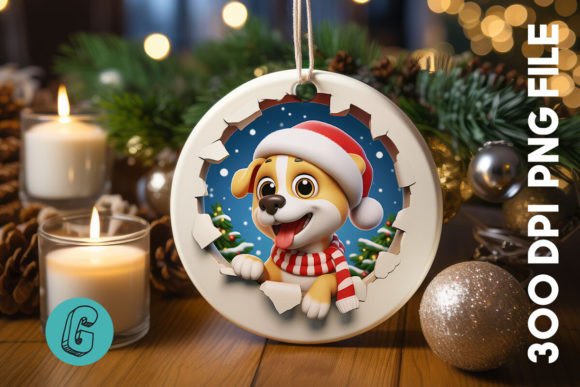 Cute Dog Christmas Ornament Front 32 Review