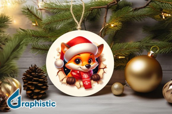 Fox 3D Christmas Ornament PNG Front 16: A Designer’s Review