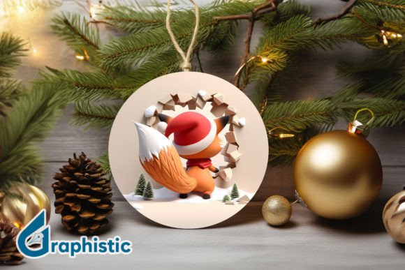 Fox 3D Ornament PNG: Premium Illustrations