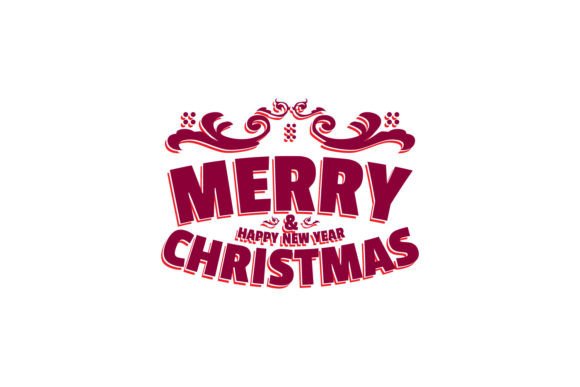 Merry Christmas Lettering Design Art Illustrations