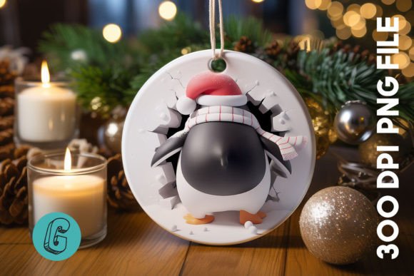 Penguin Christmas Ornament Back 85: Illustrations Review