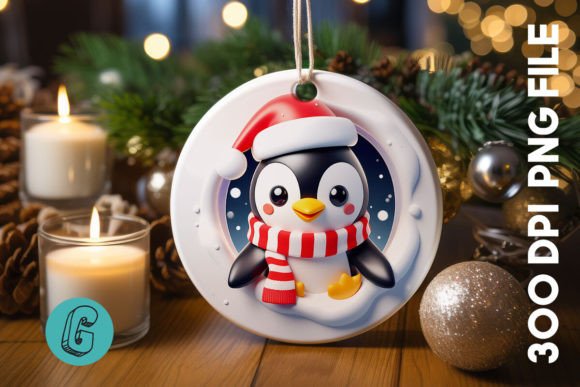 Penguin Christmas Ornament Front 96: Illustrations Review