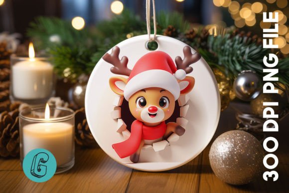Reindeer Christmas Ornament Front 30: Illustrations Review