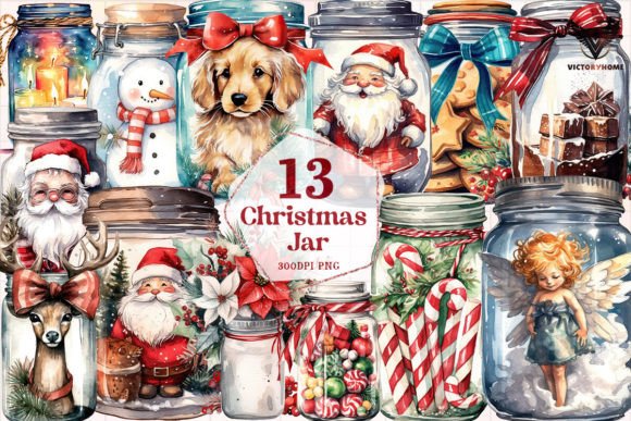 Review: Christmas Jar Sublimation Clipart PNG for Embroidery