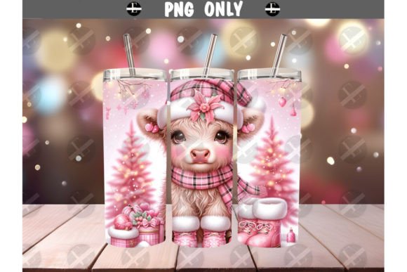 Review: Christmas Tumbler Wraps Highland Cow PNG