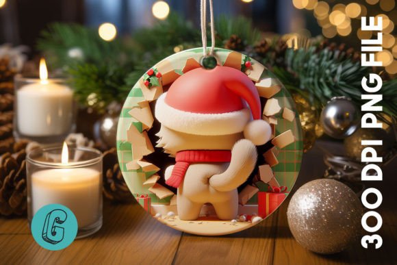 Review: Cute Cat Christmas Ornament Back 05