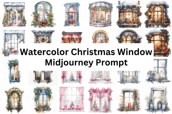 Review: Watercolor Christmas Window Clipart for Embroidery
