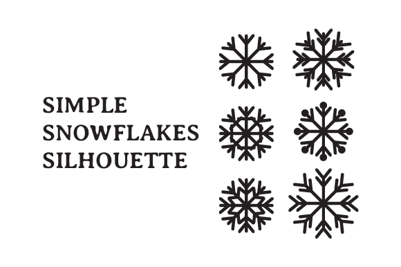 Simple Christmas Snowflakes SVG: Illustrations