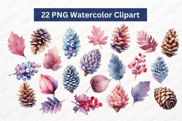 Watercolor Pastel Christmas Botanical Illustrations Review